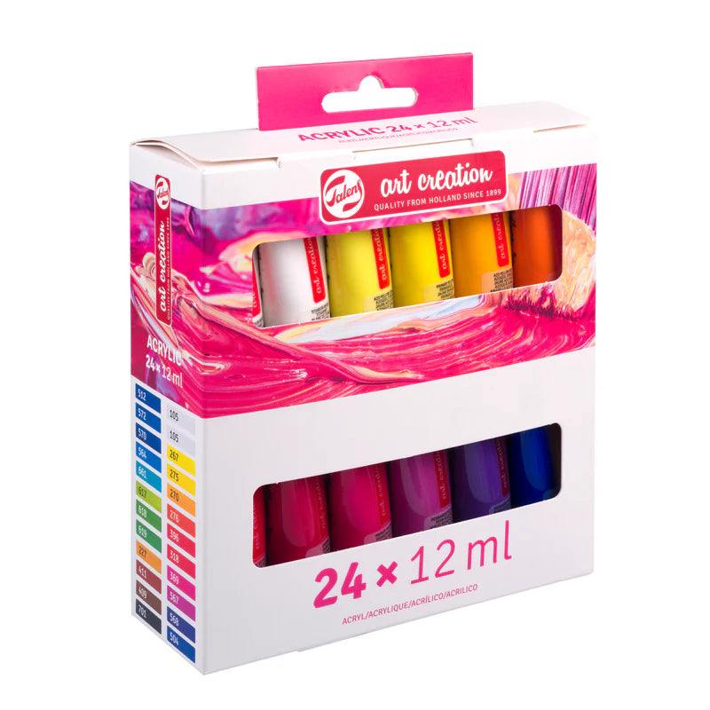 Talens Art Creation Acrylic Paint Set in Tubes, 24x12 ml