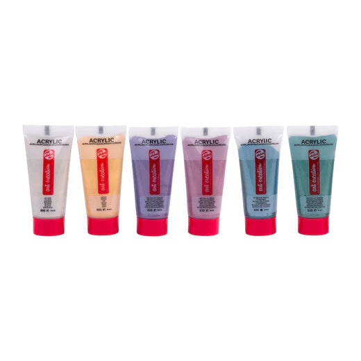 Talens Art Creation Metallic Acrylic Paint Set, 6x12 ml