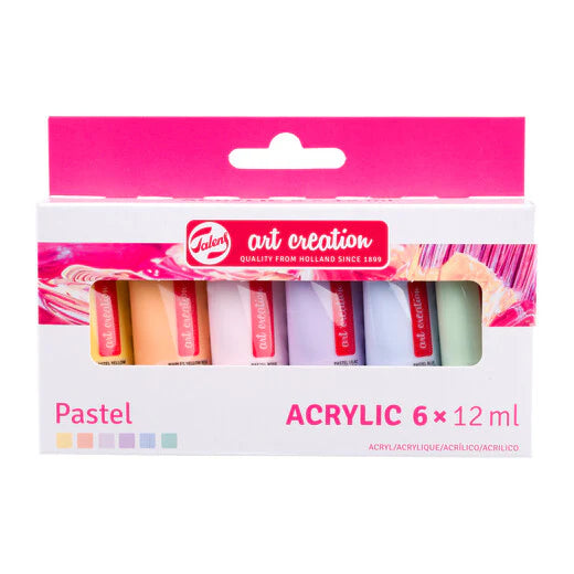 Talens Art Creation Acrylic Paint Set Pastel, 6x12 ml
