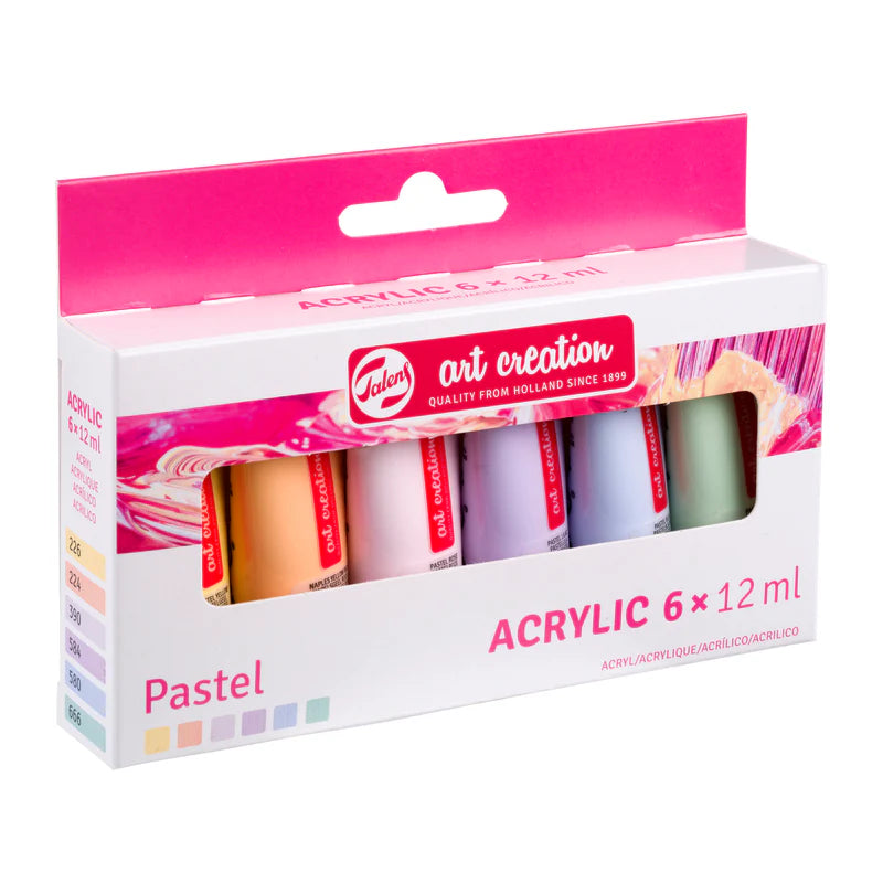 Talens Art Creation Acrylic Paint Set Pastel, 6x12 ml