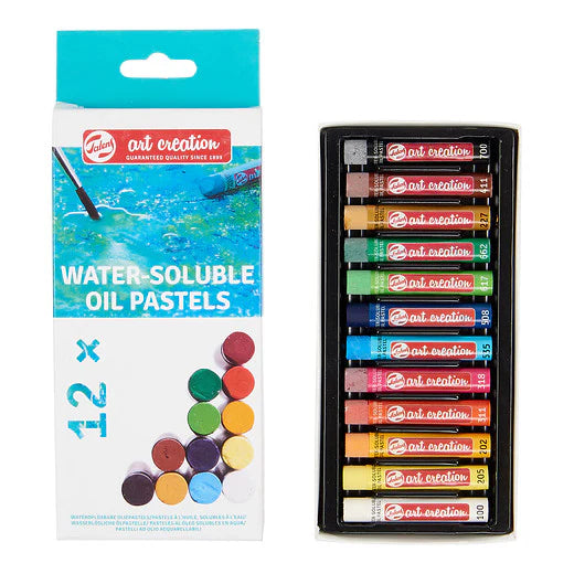 Talens Art Creation Water-Soluble Oil Pastel Set, 12 colours