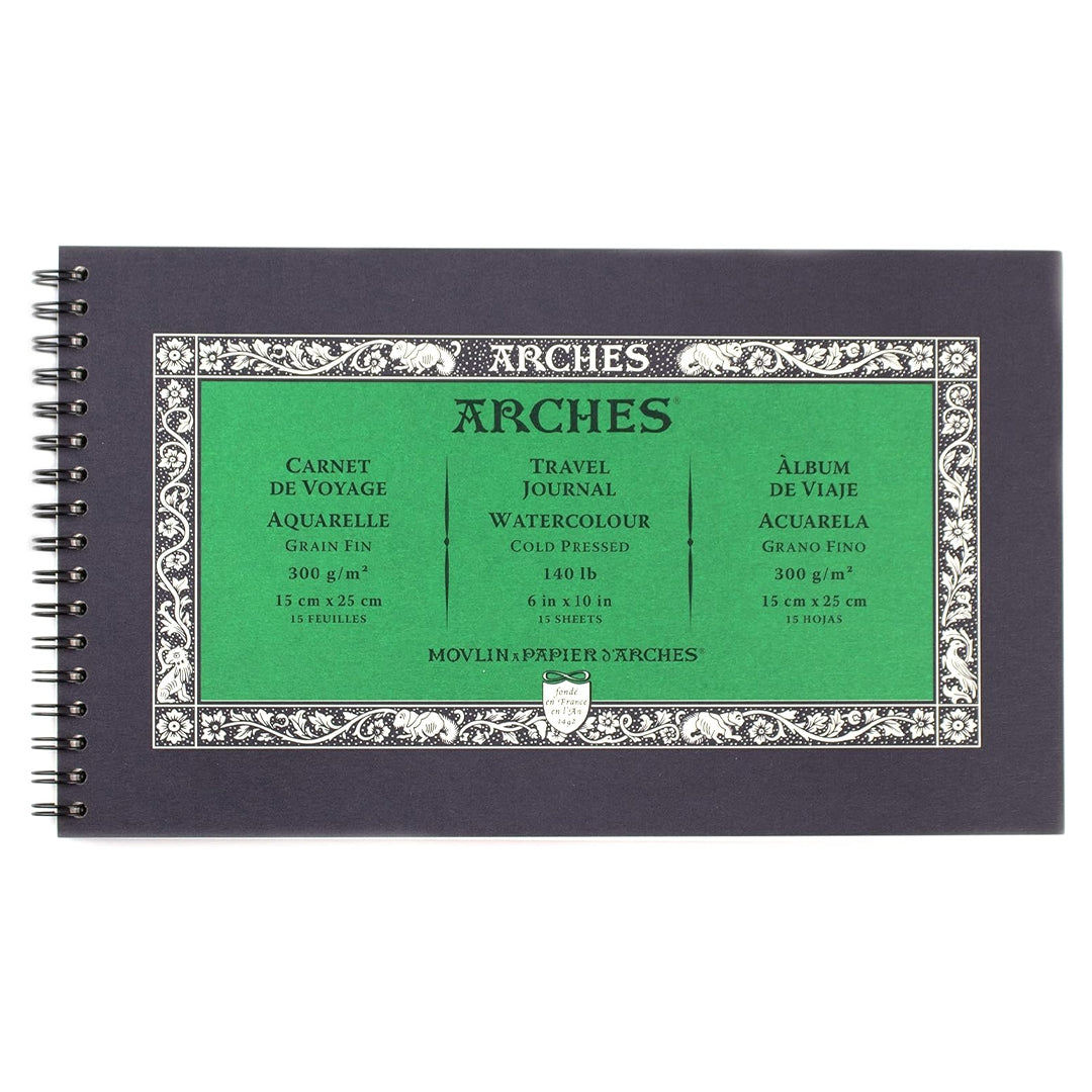 Arches Watercolour Spiral Pad, Cold Pressed, 300 gsm, 100% Cotton, 15 Sheets