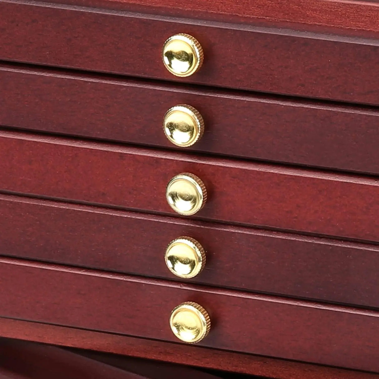 MEEDEN 6-Drawer Artist Supply Storage Box, Dark Walnut color