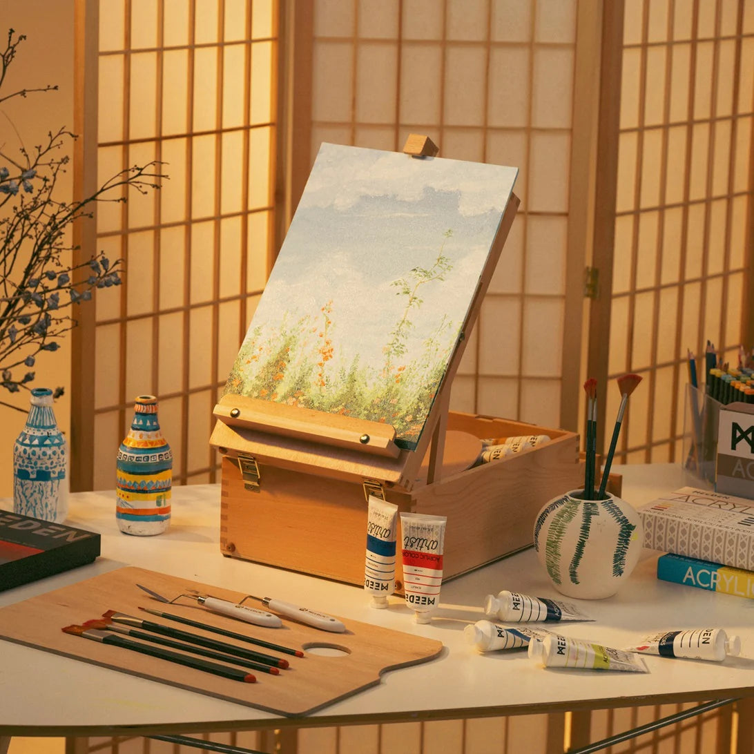 MEEDEN Tabletop Easel Wooden Sketchbox