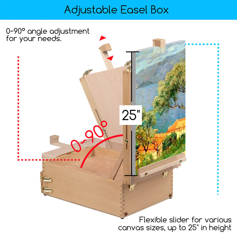MEEDEN Tabletop Easel Wooden Sketchbox