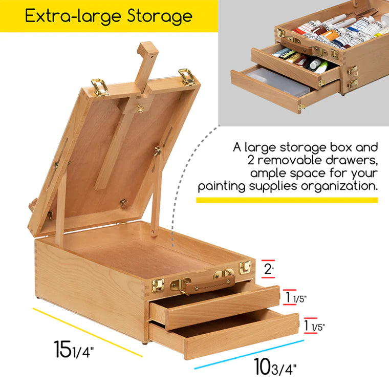 MEEDEN Tabletop Easel Wooden Sketchbox