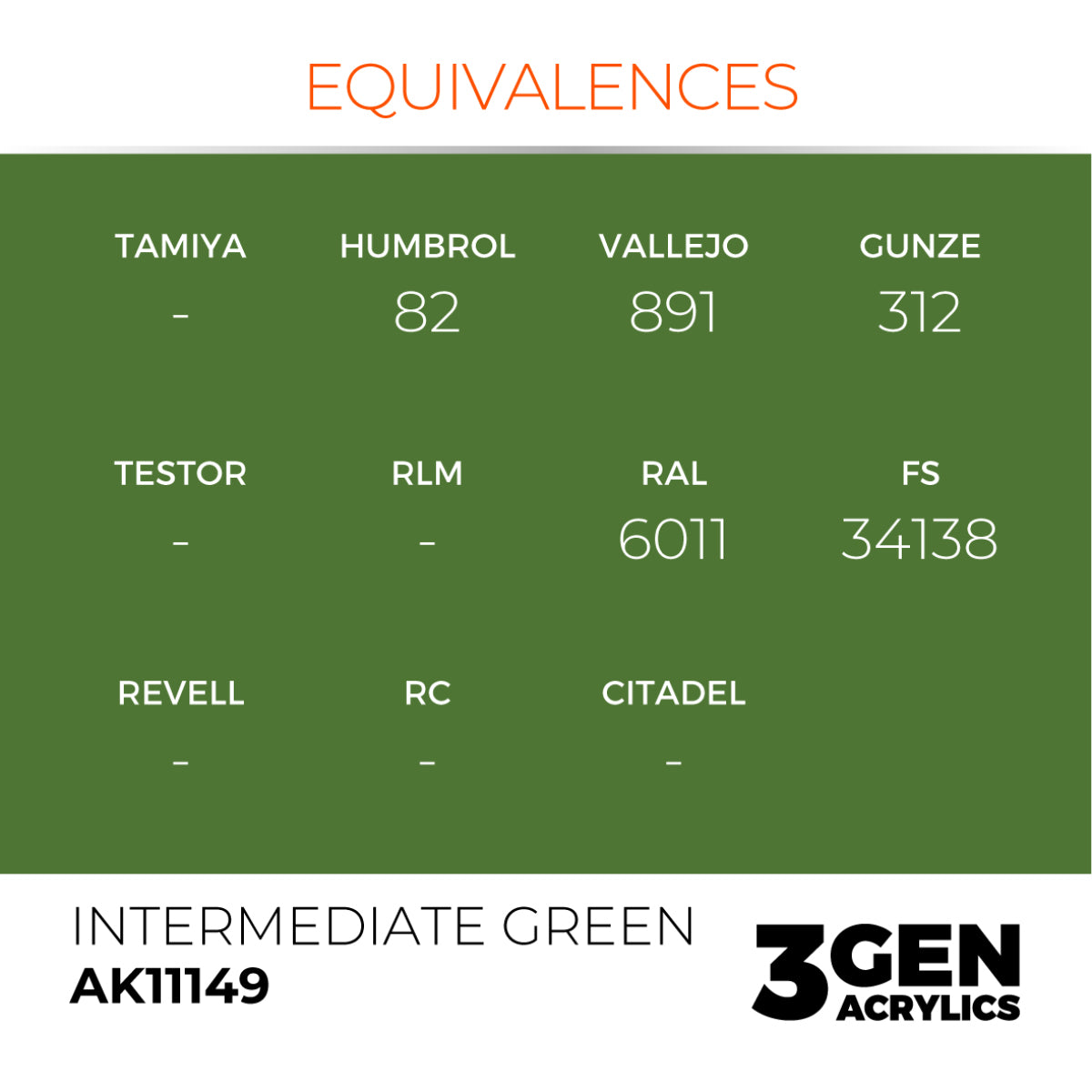 AK Interactive 3GEN Acrylic Paint, colours 147-231 (part 3/3)