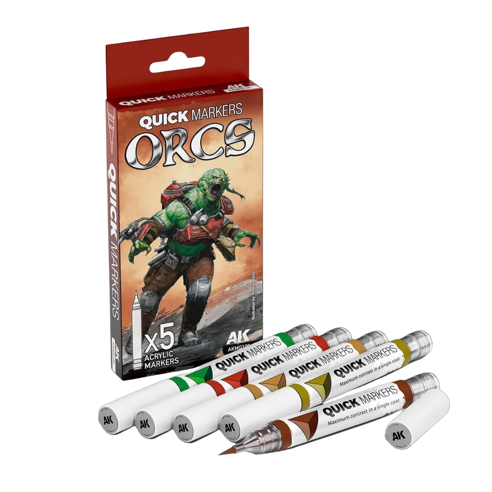 AK Interactive Quick Markers Orcs Set, 5 pcs.