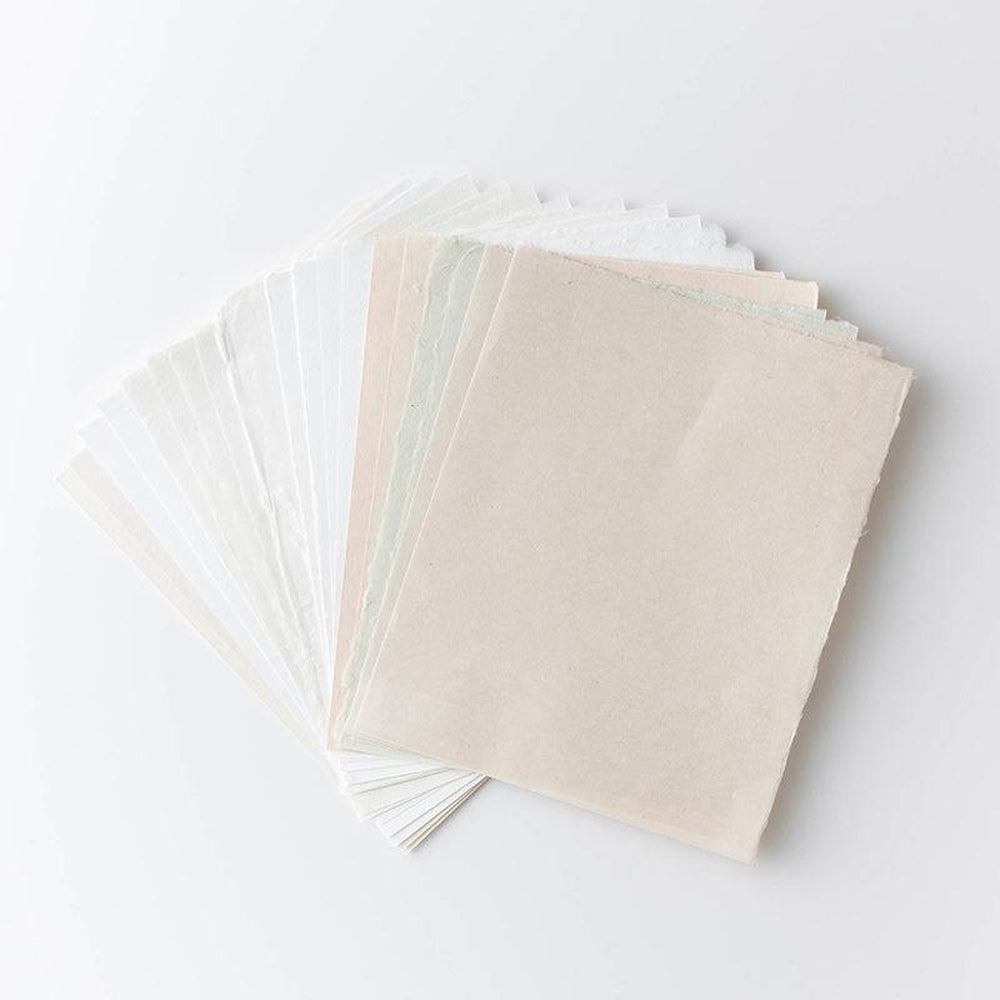 Awagami Editioning Japanese Paper Sample Pack, 10 Types, 20 Sheets
