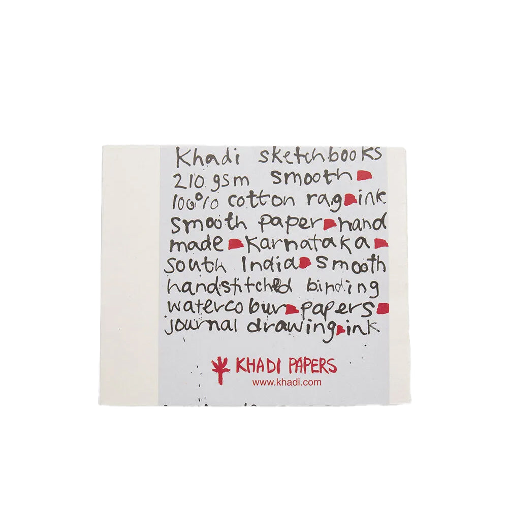 Handmade Khadi Paper Bound Sketchbook from India, 20 Pages, 210 gsm