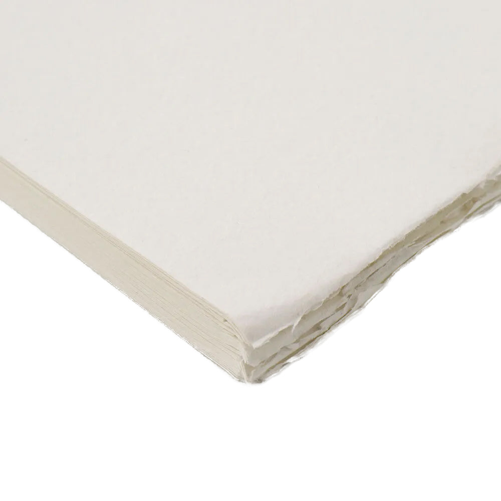 Handmade Khadi Paper Bound Sketchbook from India, 20 Pages, 210 gsm