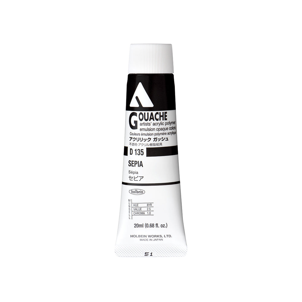 Holbein Acrylic Gouache Tubes, colors 1-54 (part 1/2)