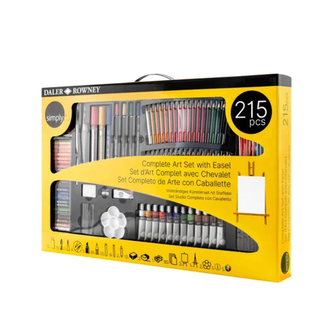 Daler-Rowney Simply Complete Art Gift Set, 215 Pieces