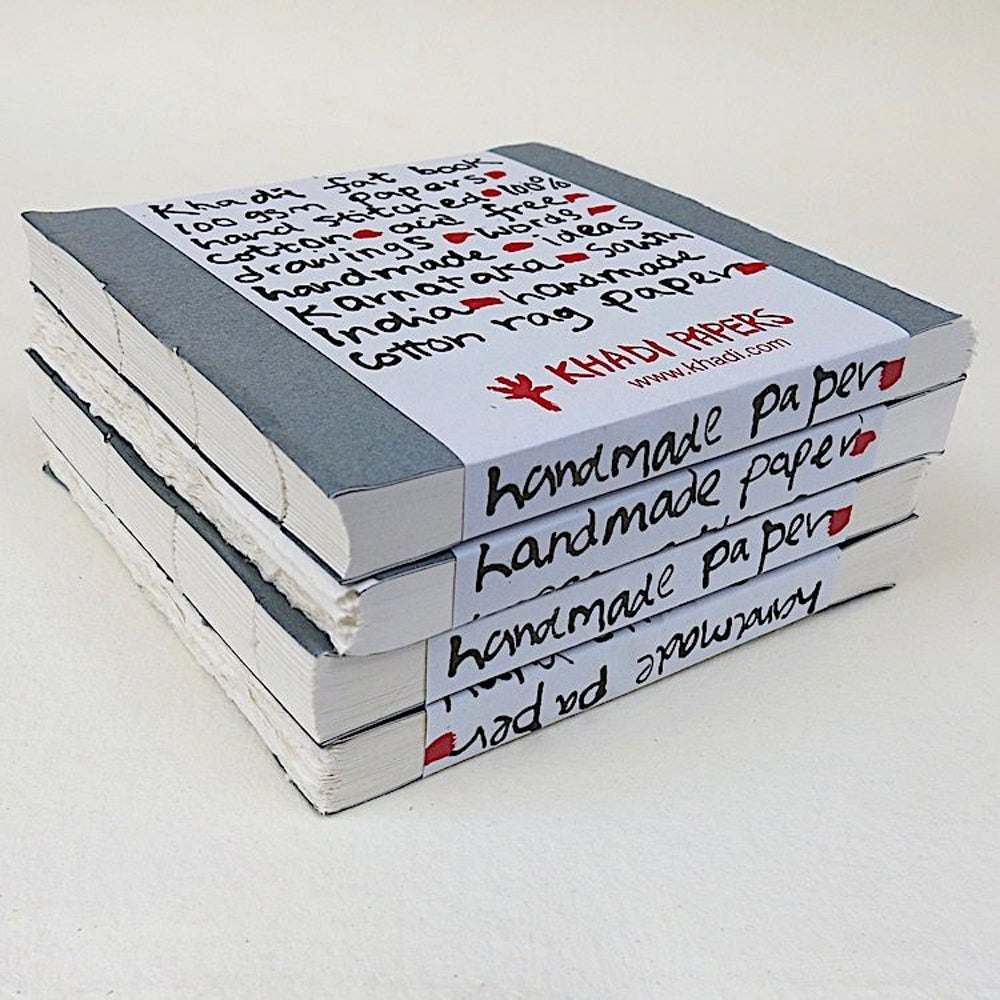 Handmade Khadi Paper Sketching Fat Book from India, 48 Pages, 100 gsm