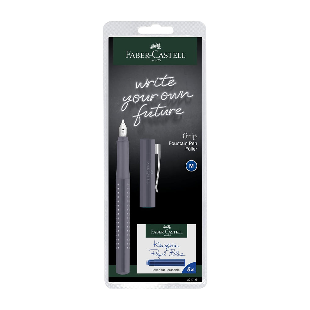 Faber-Castell Fountain Pen Grip, Harmony Blister Card, (M (0.7 mm), Matt, various colours (chosen at random)