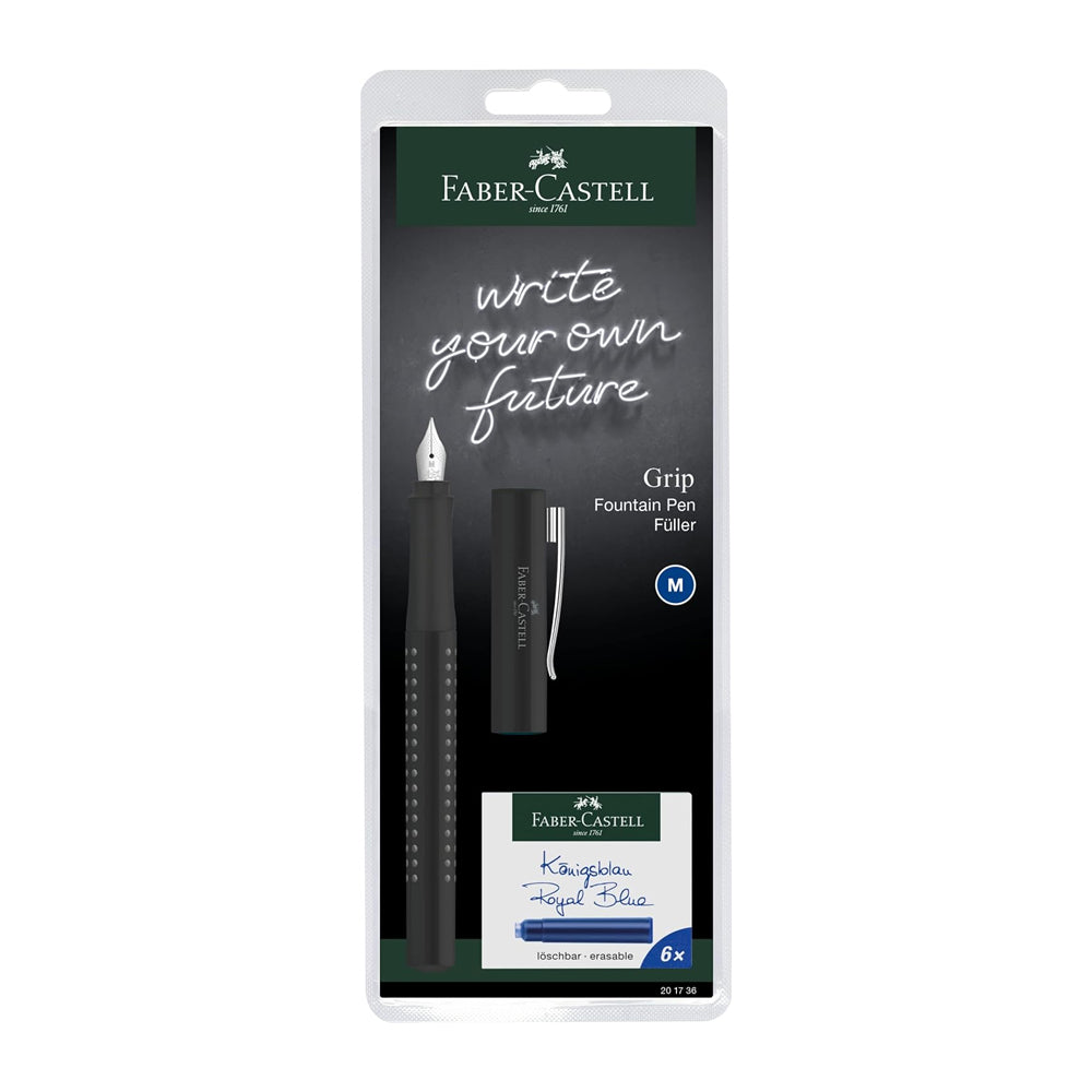 Faber-Castell Fountain Pen Grip, Harmony Blister Card, (M (0.7 mm), Matt, various colours (chosen at random)