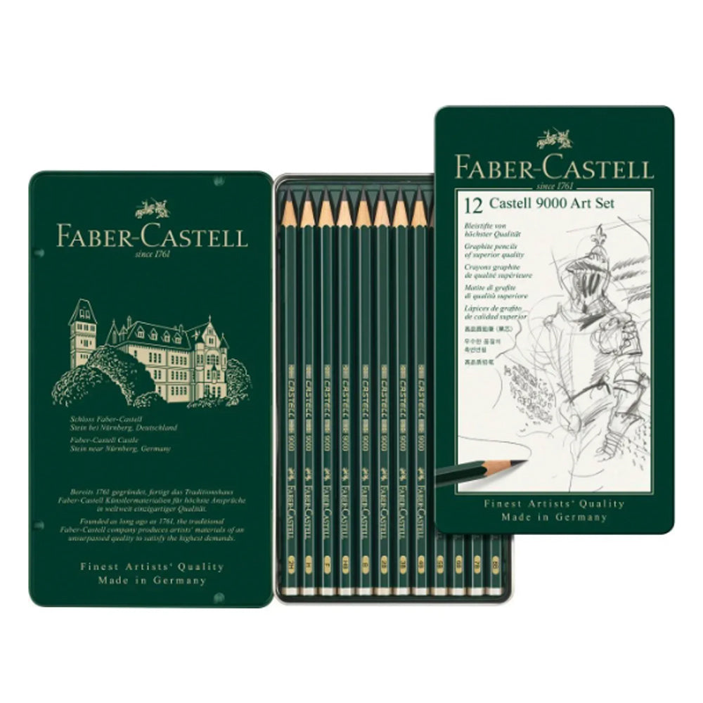 Faber-Castell 9000 Graphite Pencil Art Set, 12 pcs.