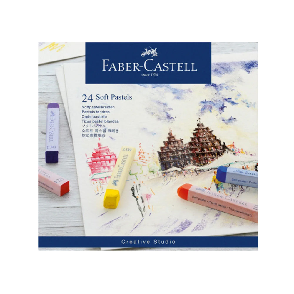Faber-Castell minkštos pastelės, 24 spalvos