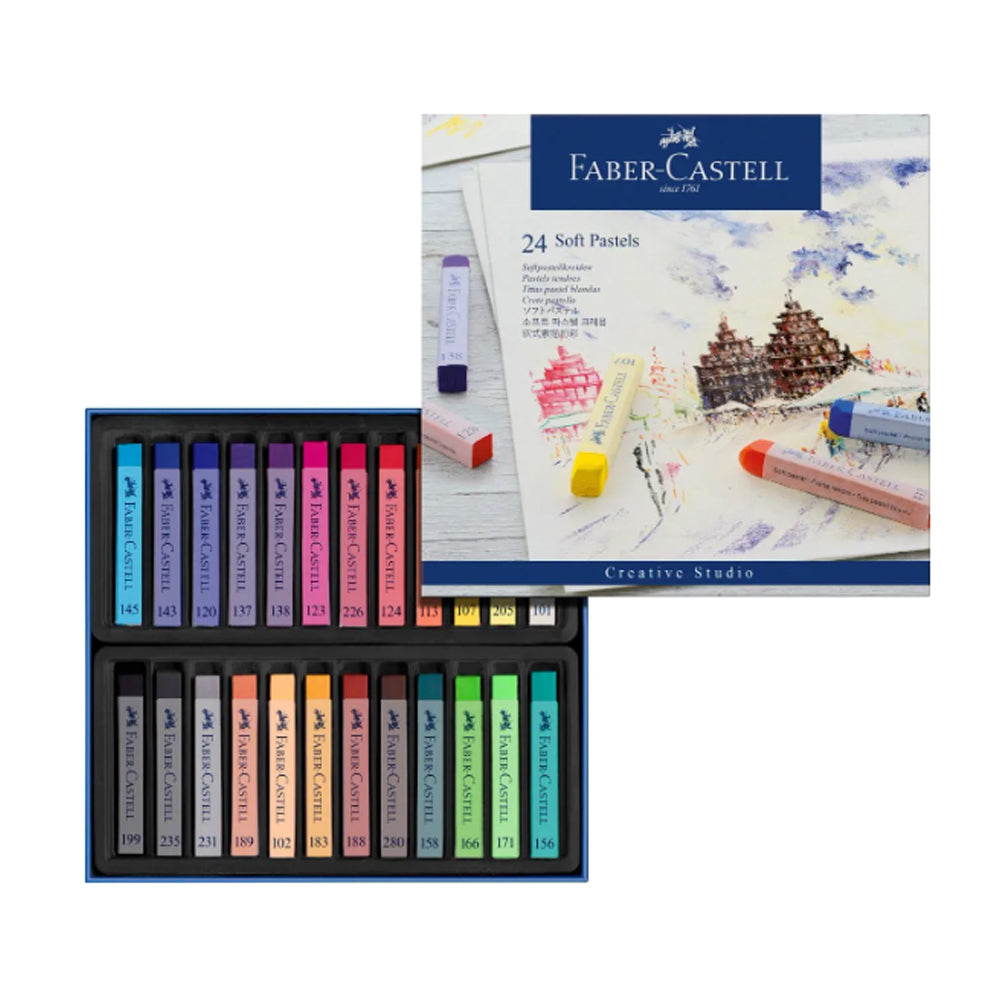 Faber-Castell minkštos pastelės, 24 spalvos