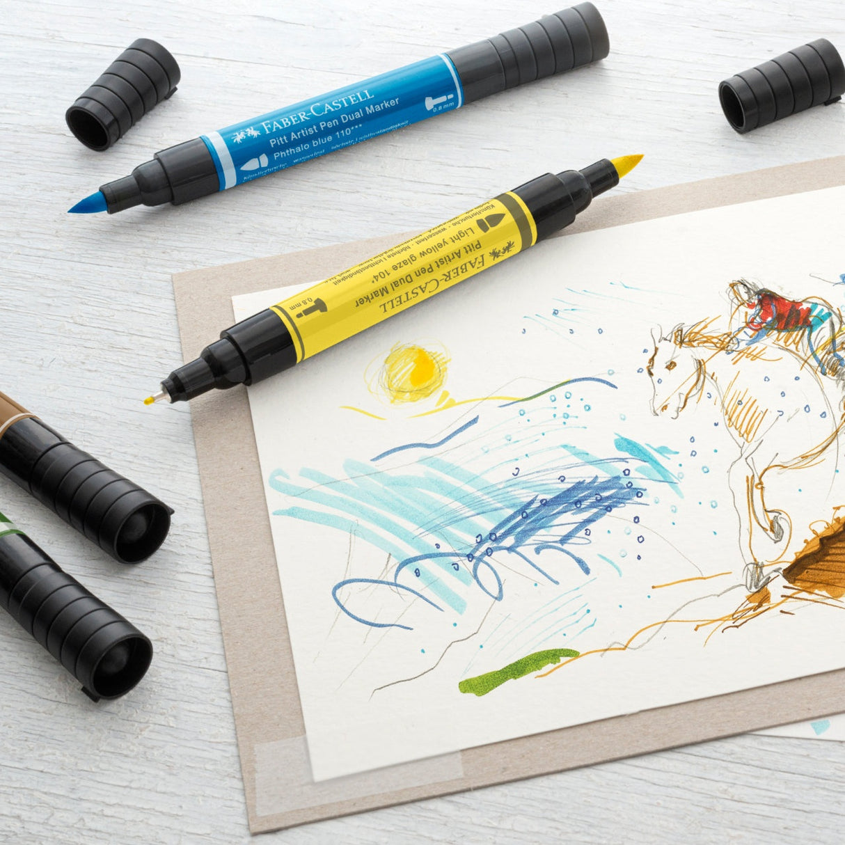 Faber-Castell Pitt Artist Fashion Dual Markers Set, 5 pcs.