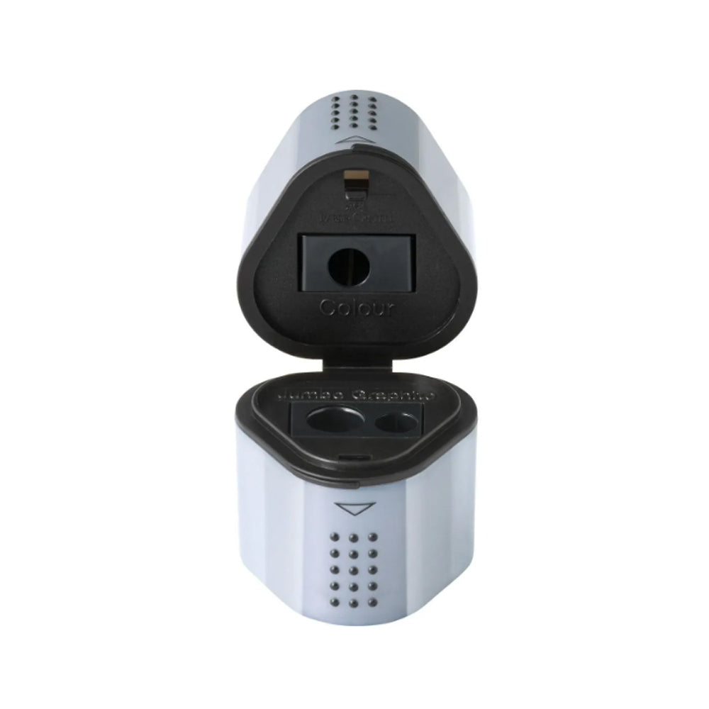 Faber-Castell Grip 2001 Trio Sharpening Box, Silver