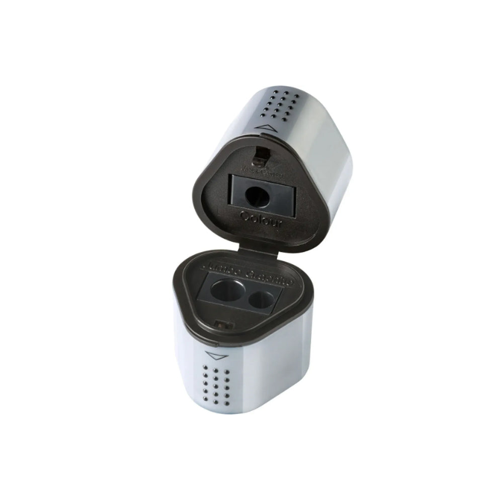 Faber-Castell Grip 2001 Trio Sharpening Box, Silver