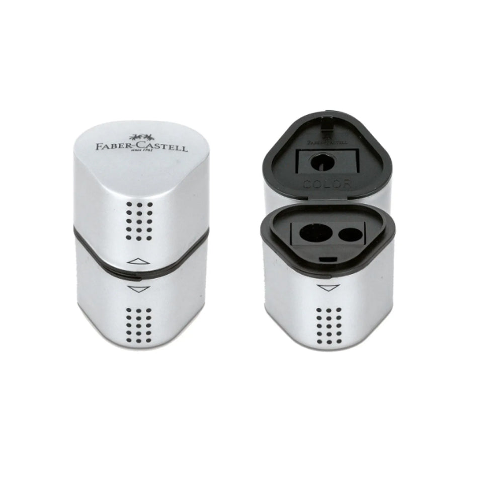 Faber-Castell Grip 2001 Trio Sharpening Box, Silver