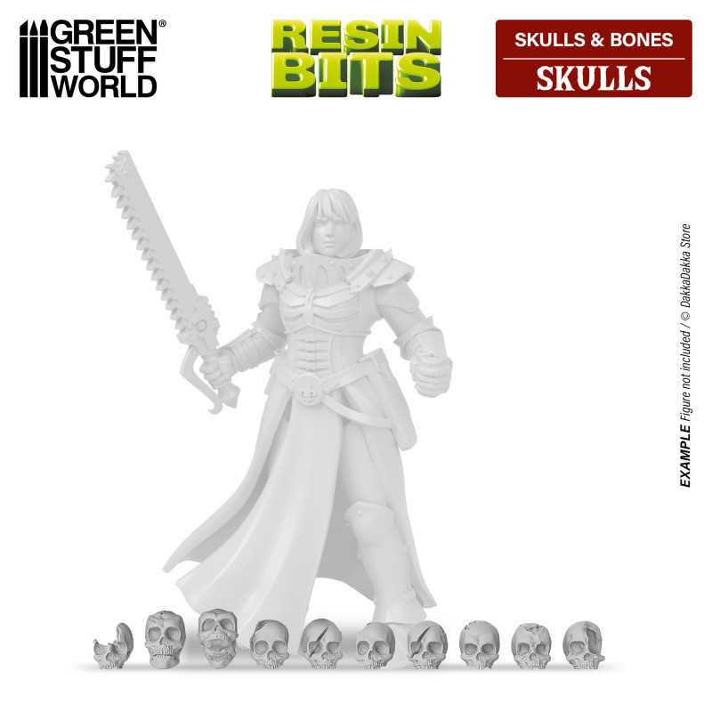 Green Stuff World Resin Skulls Set, 85 pcs.