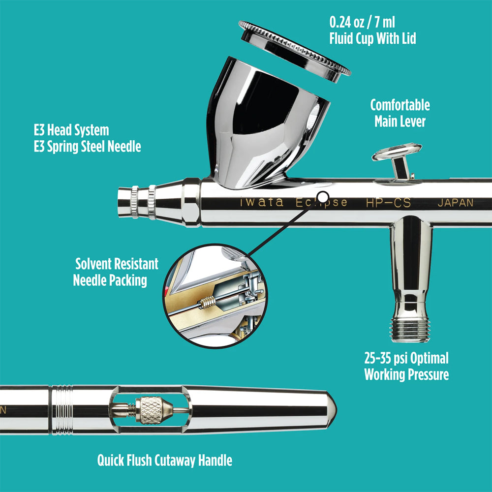 Iwata Eclipse HP-CS Gravity Feed Dual Action Airbrush