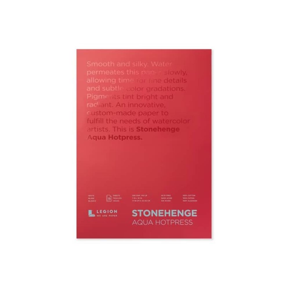 Stonehenge Aqua White watercolour paper, 15 sheets, 300 gsm