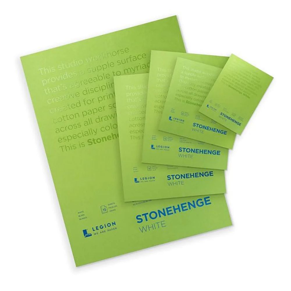Stonehenge White drawing paper pad, 15 sheets, 250 gsm