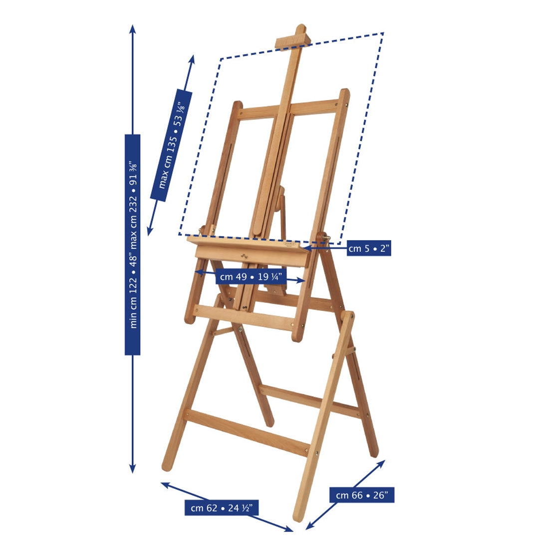 MABEF Studio Easel with Adjustable Angle
