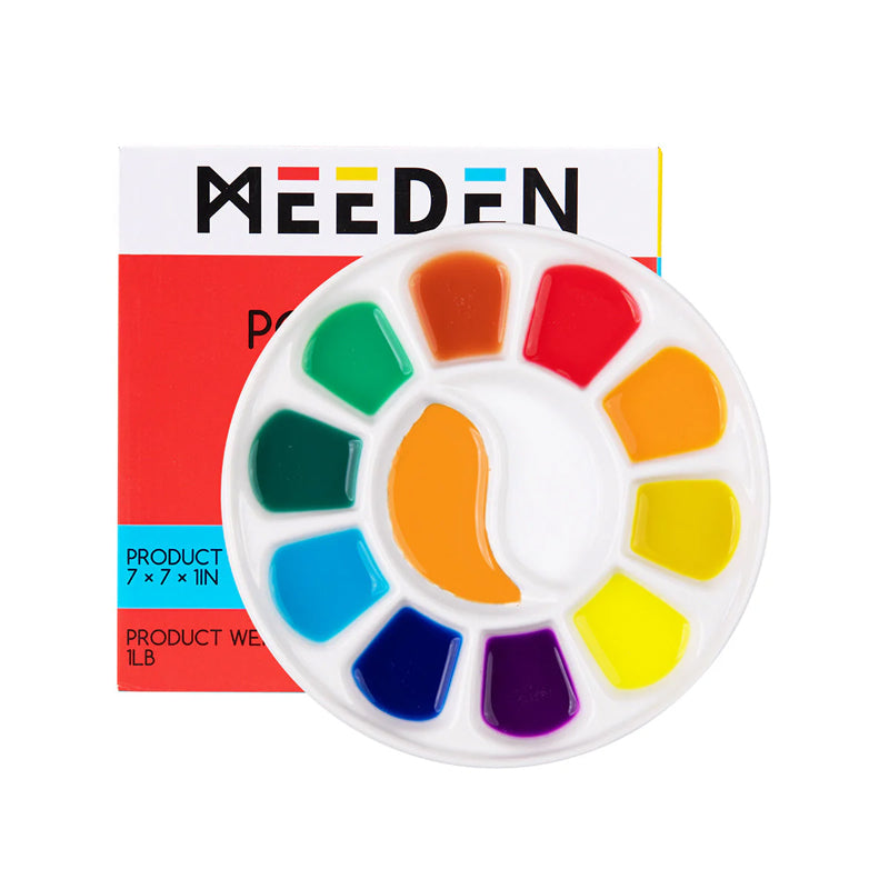 MEEDEN Round Porcelain Palette