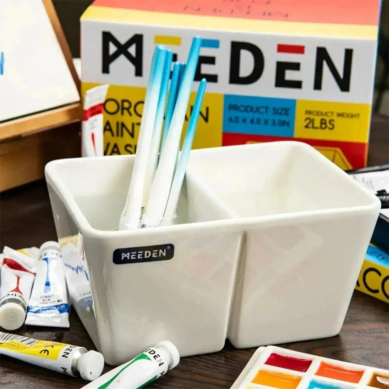 MEEDEN Ceramic Brush Wash Bowl