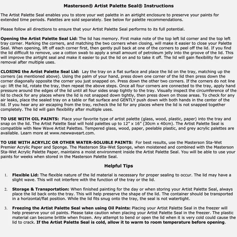 Masterson Artist Palette Seal