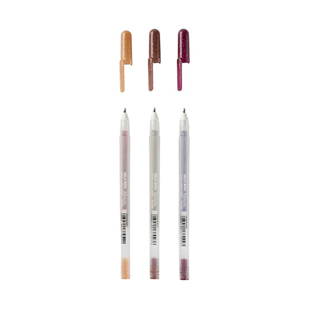 Sakura Gelly Roll Gel Pens Set Metallic Nature, 3 colors