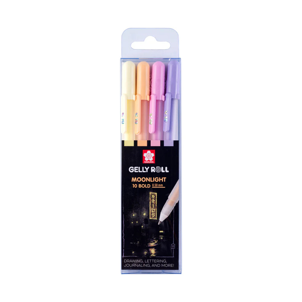 Sakura Gelly Roll Gel Pens Set Moonlight 10 Sunrise, 4 colors
