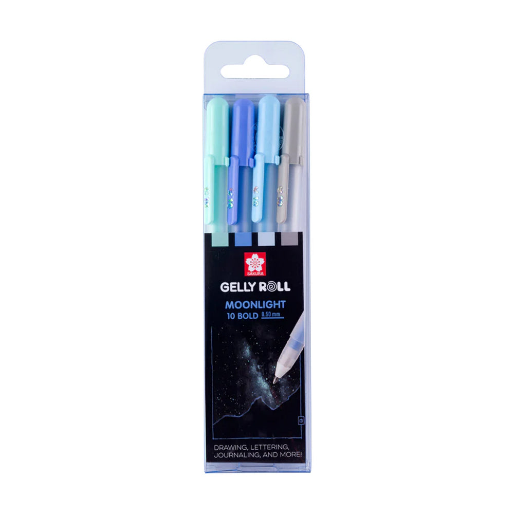 Sakura Gelly Roll Gel Pens Set Moonlight 10 Aurora, 4 colors