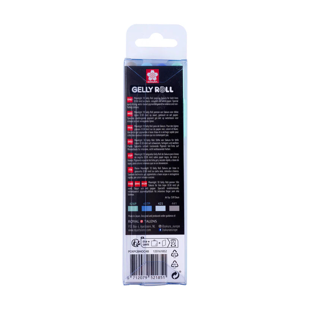 Sakura Gelly Roll Gel Pens Set Moonlight 10 Aurora, 4 colors