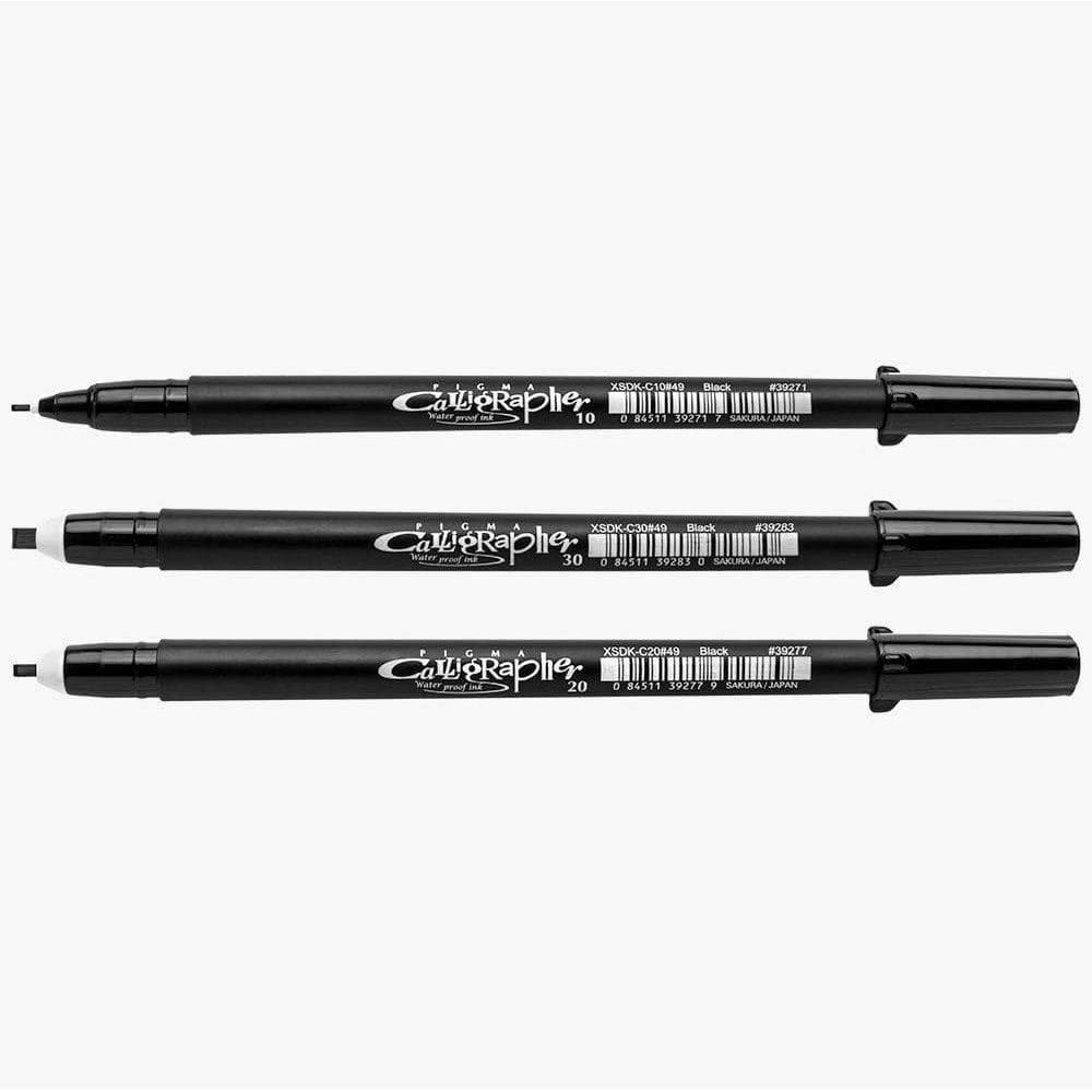 Sakura Pigma Calligrapher Pens Set, 3 pcs., Black