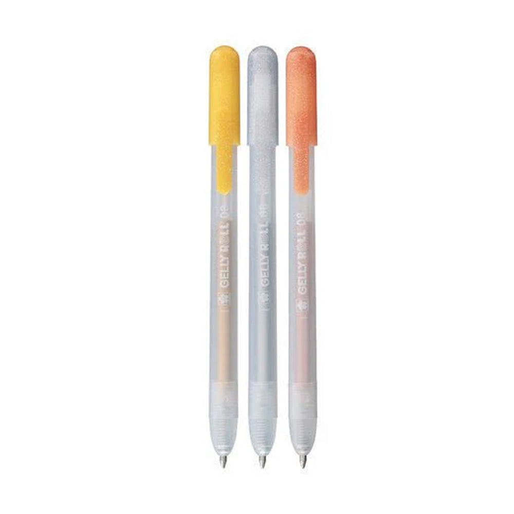 Sakura Gelly Roll Metallic Gel Pens Set, 3 pcs., Gold, Silver, Copper