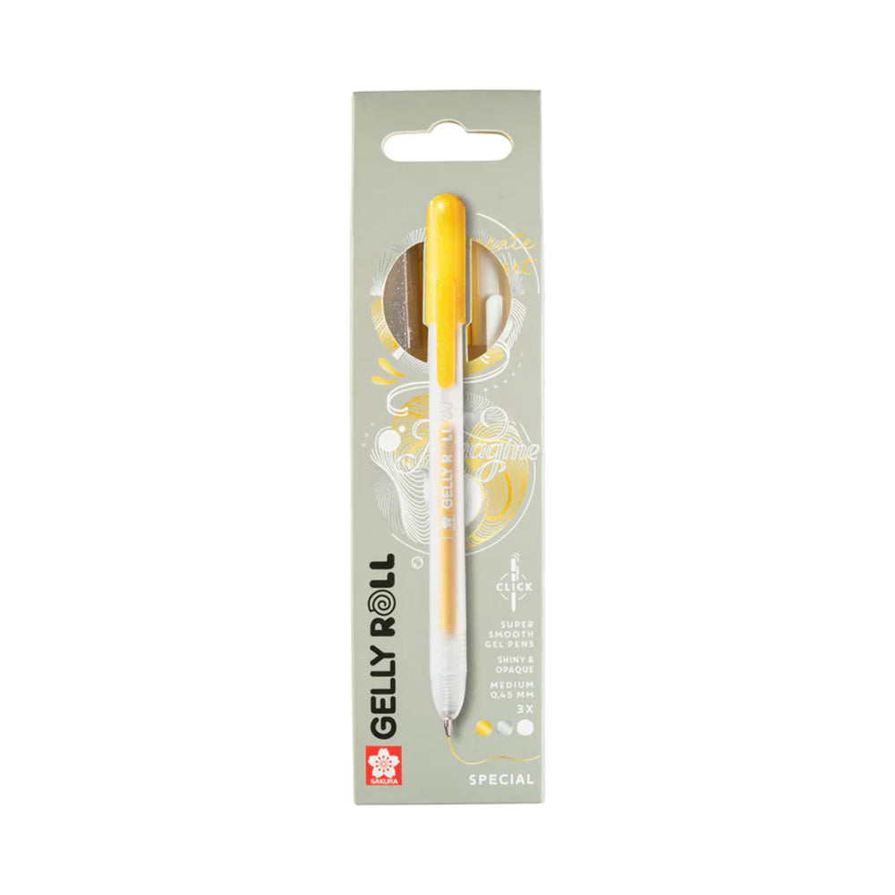 Sakura Gelly Roll Gel Pens Set, 3 pcs., Gold, Silver, White