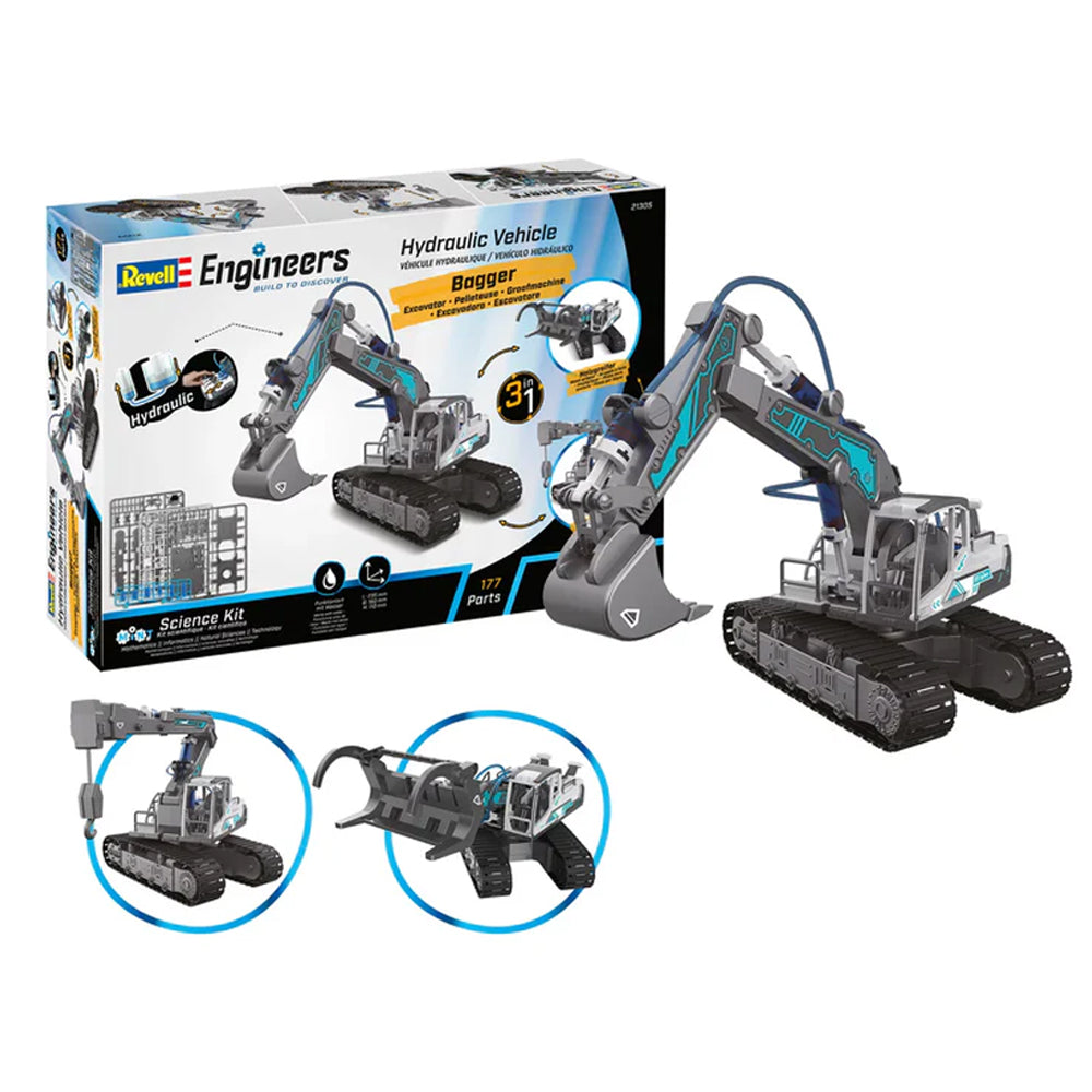 Revell Hydraulic Excavator 3in1 Scale Model, 1:24