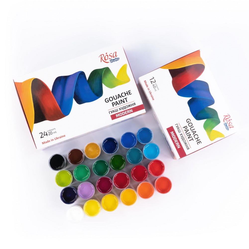 ROSA Studio Modern Gouache Paint Set, 24x20 ml