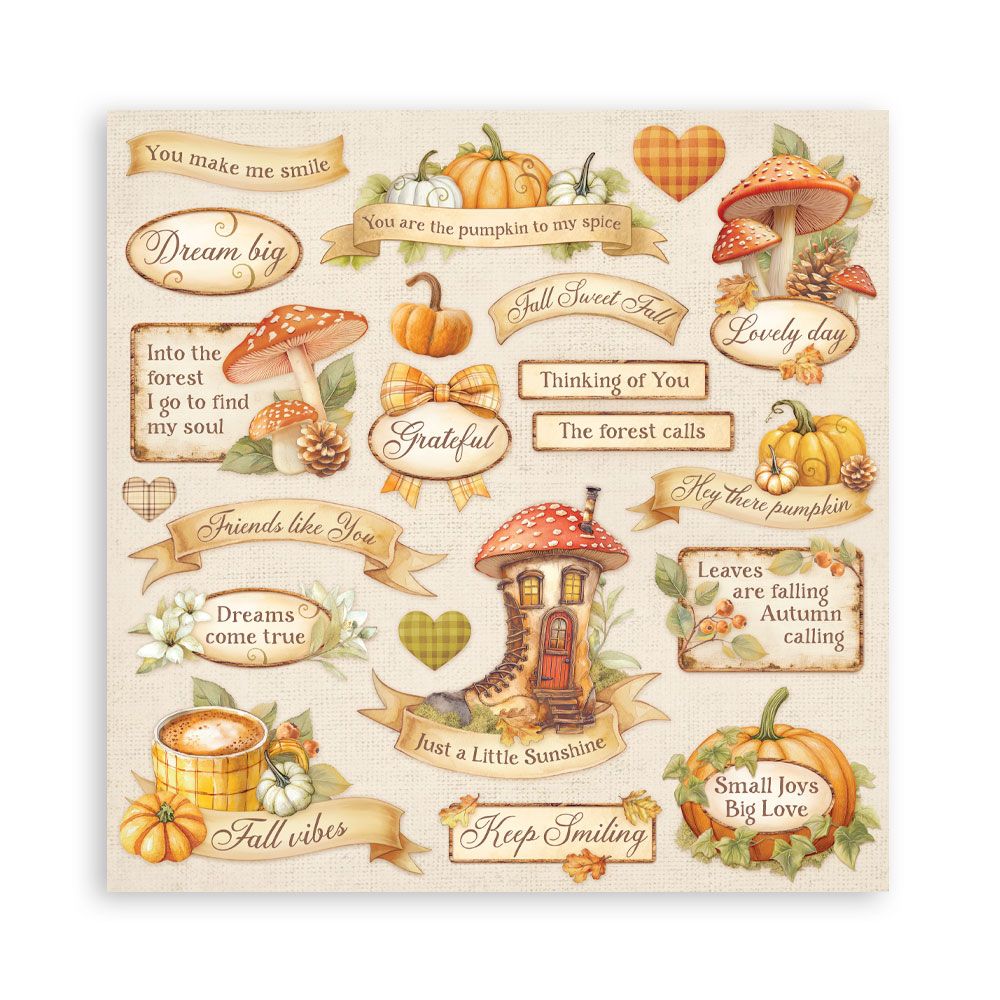 Stamperia Double-Sided Scrapbooking Paper Set - Whispering Woods, 10 units