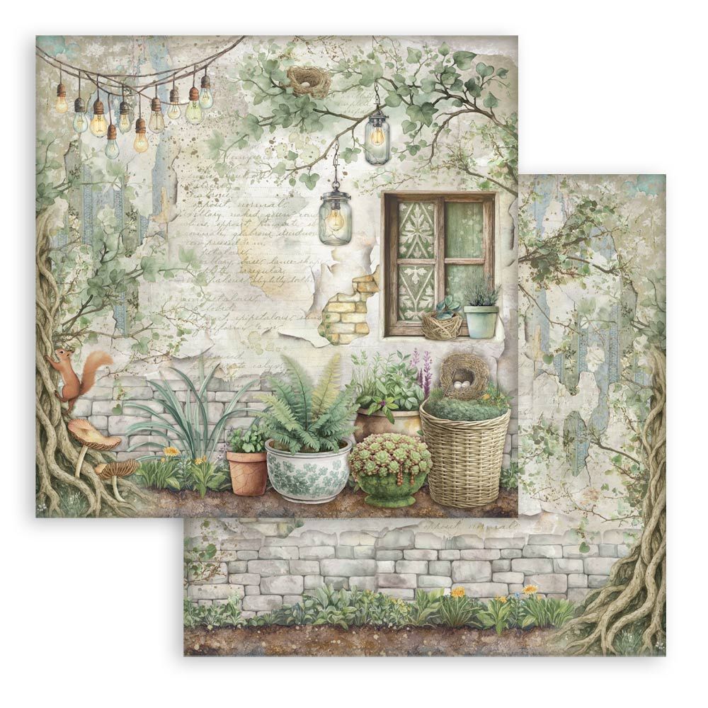 Stamperia Double-Sided Scrapbooking Paper Set - Herbarium Silvae, 10 units