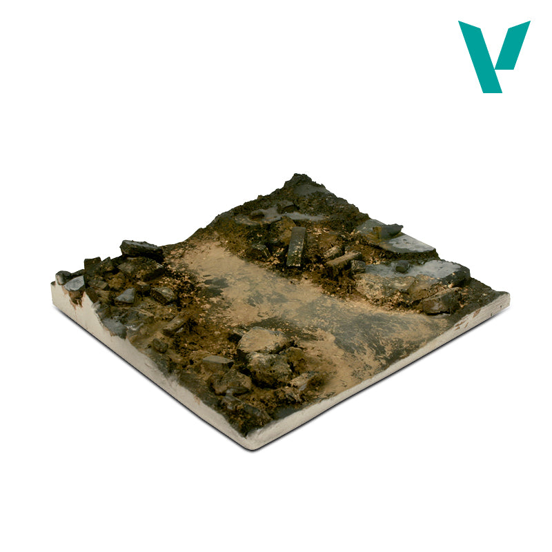 Vallejo Rubble Street Section Base, 14×14 cm