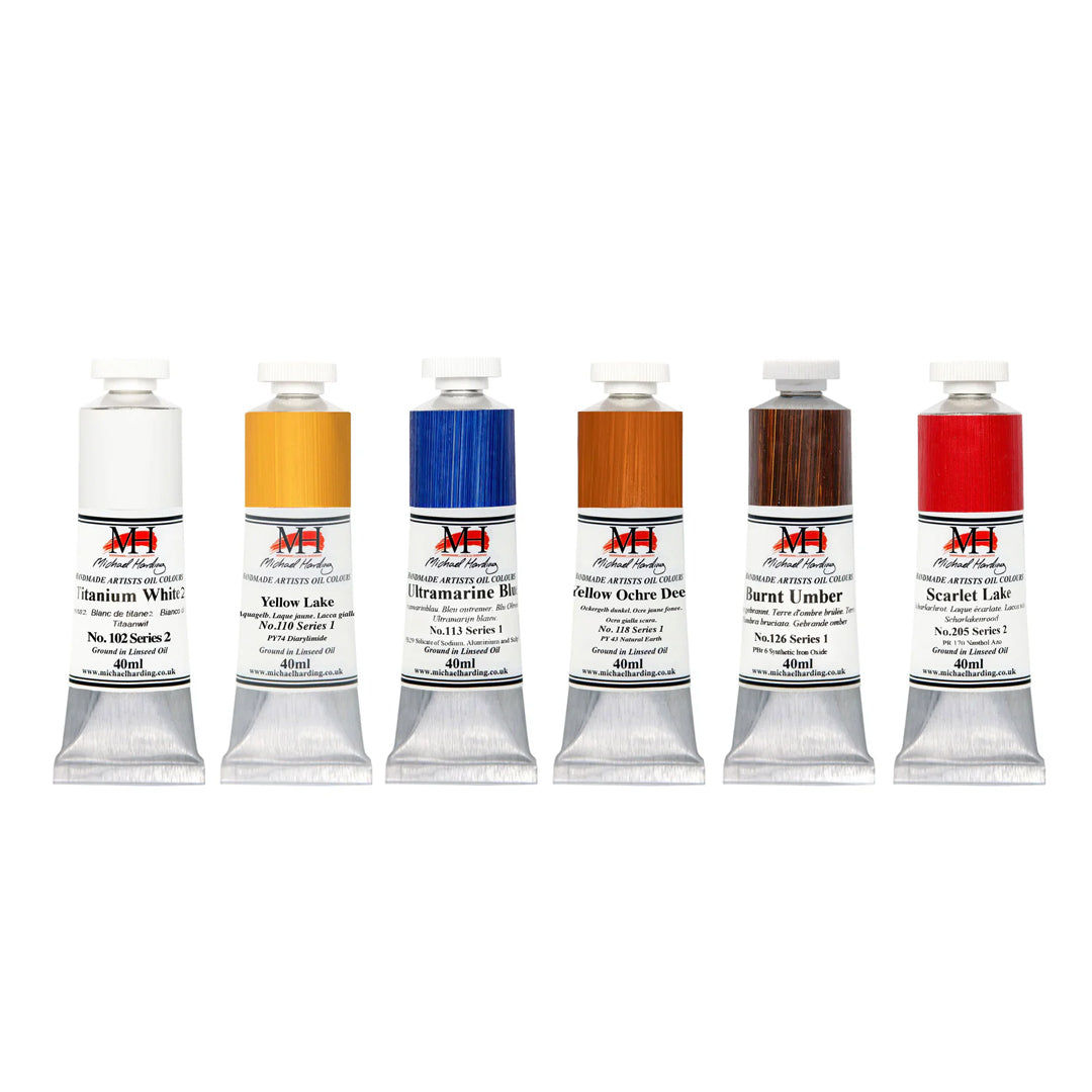 Michael Harding Introductory Oil Paint Set, 6x40 ml