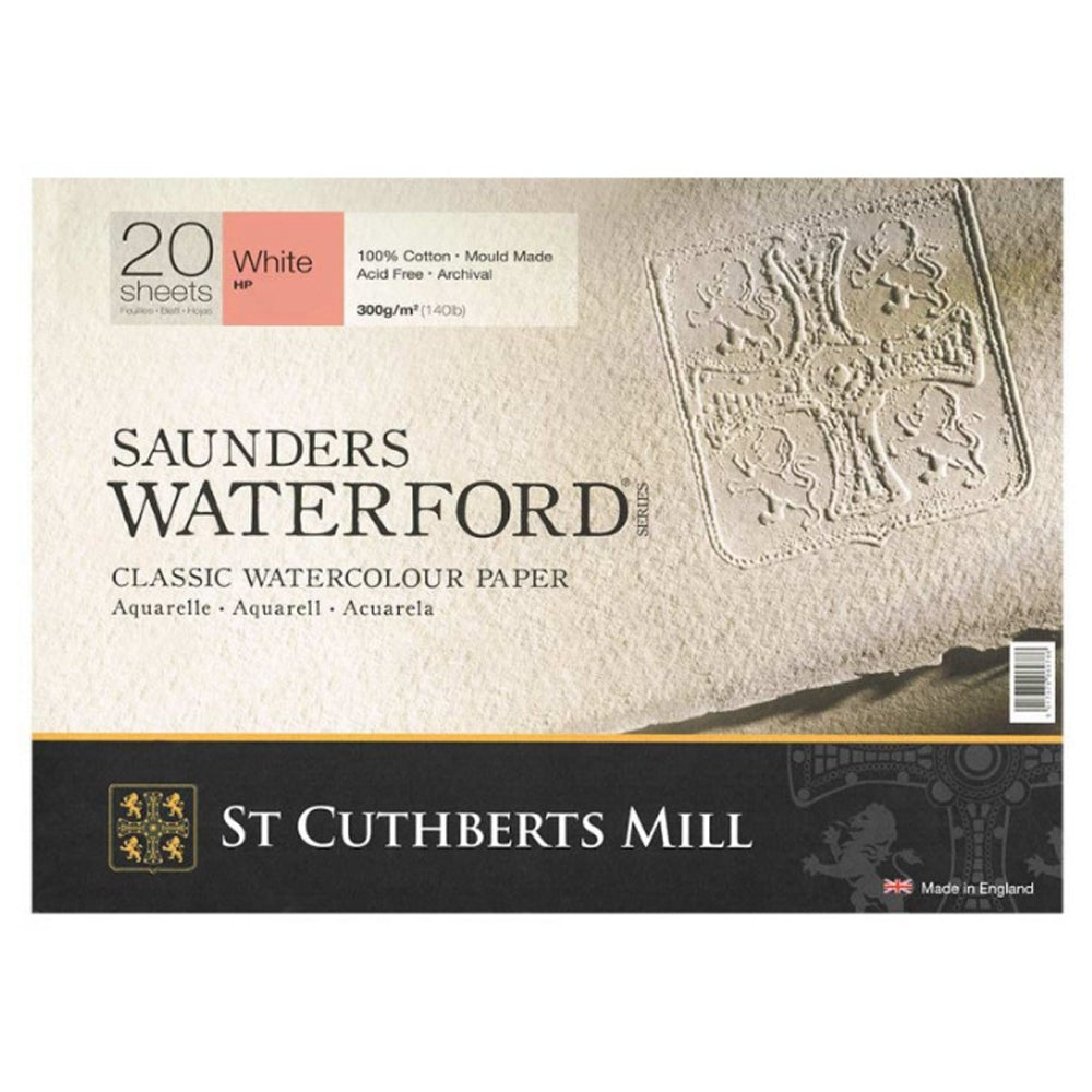 Saunders Waterford Watercolour Paper Block, 20 Sheets, 300 gsm