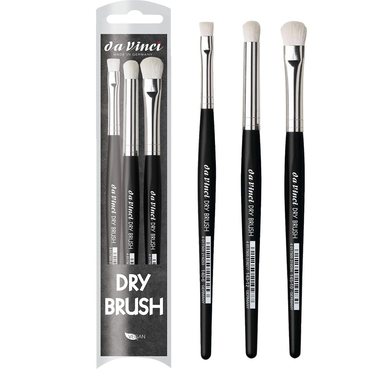 Da Vinci Dry Brush Synthetic Brushes Set for Modelling